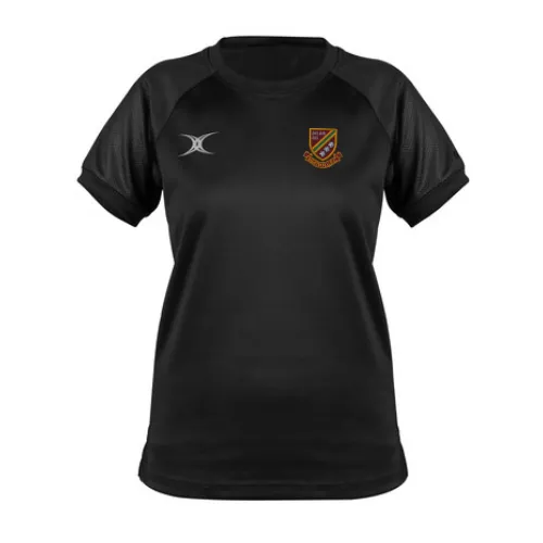 gilbert-rugby-evo-t-shirt-donna-heath-rufc-stainland-lions-rc-nera-manica-corta image 1