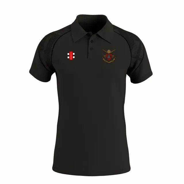 gray-nicolls-gts-polo-manica-corta-senior-nero-warminster-garrison-cricket image 1