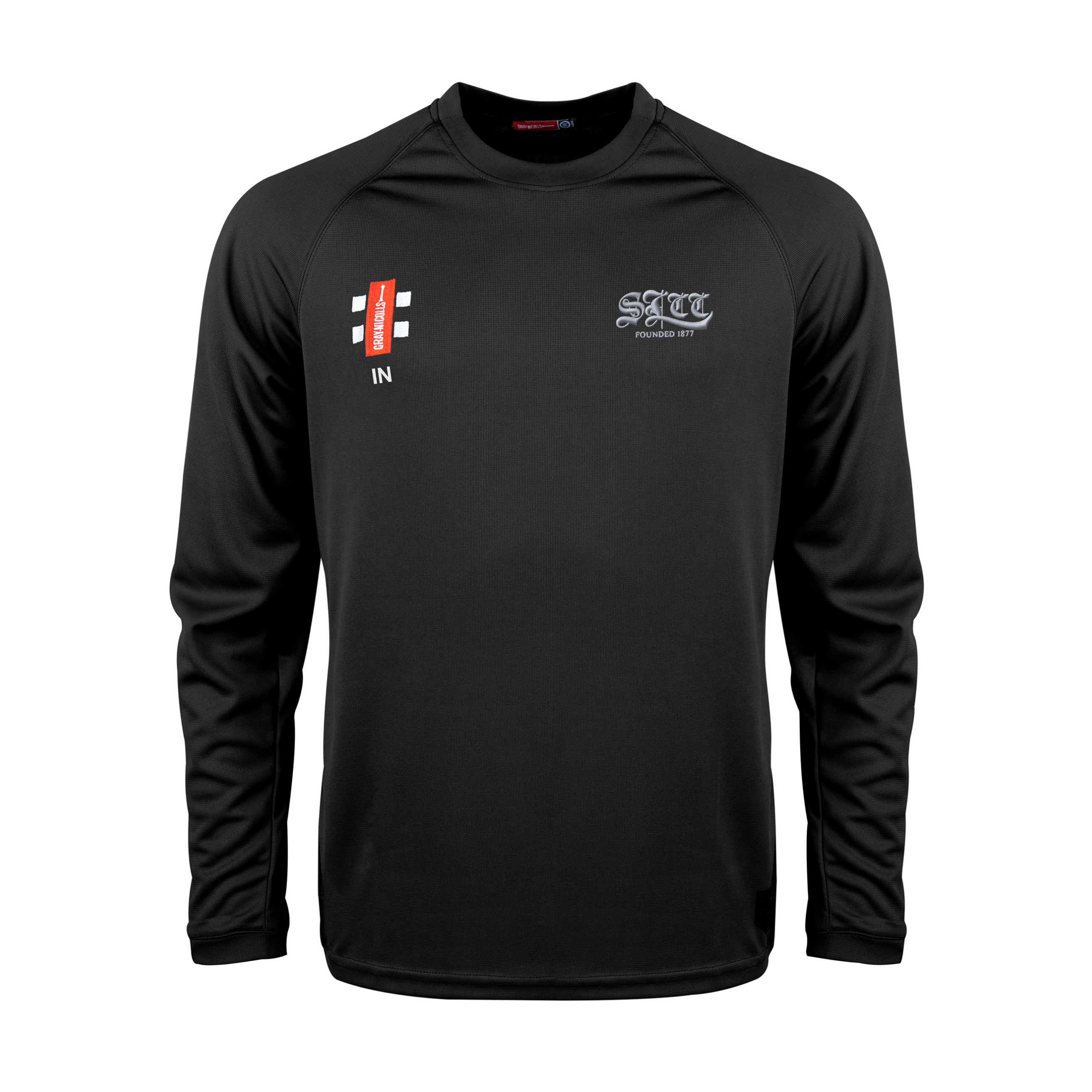 gray-nicolls-matrix-v2-t-shirt-manica-lunga-senior-nero-st-lawrence image 1