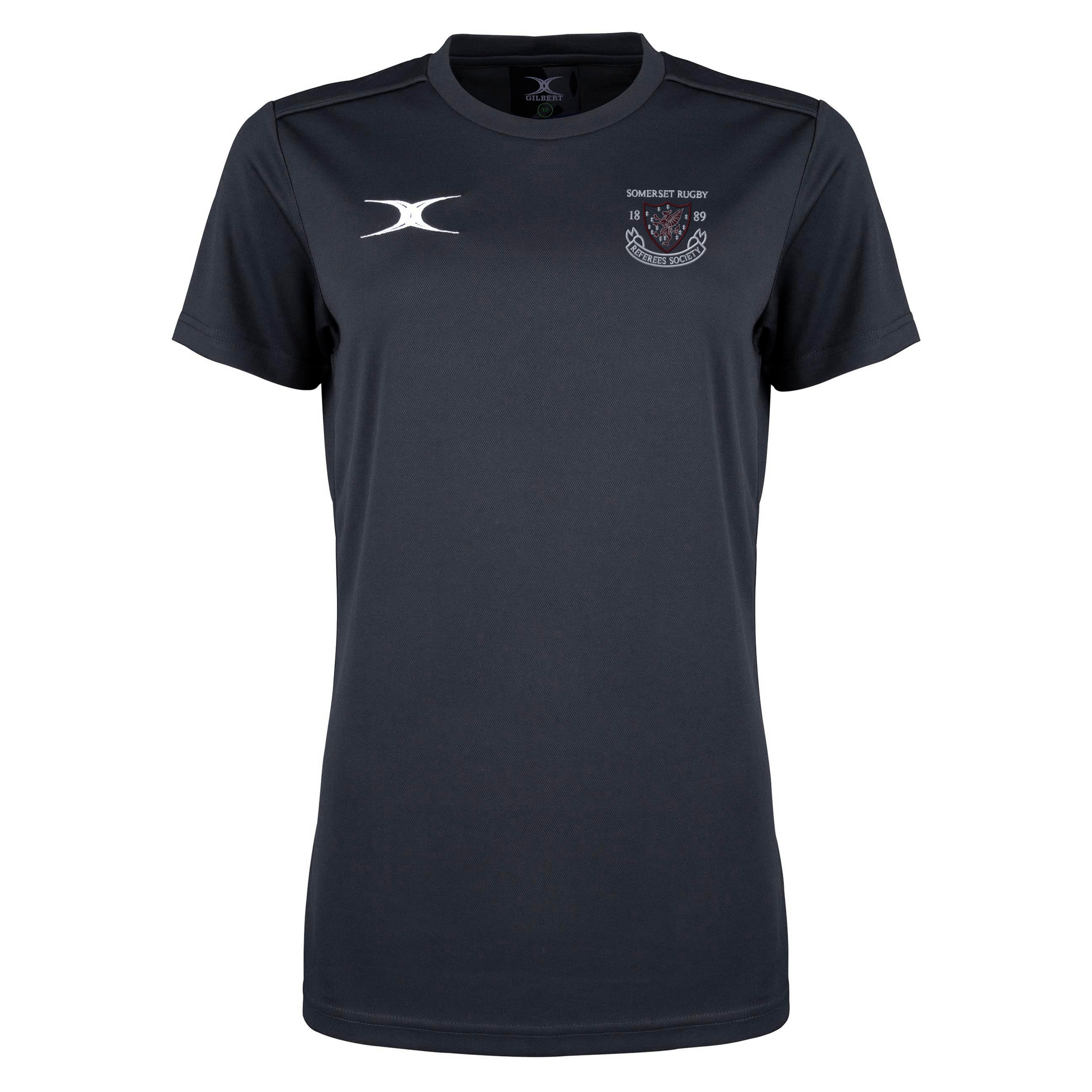 gilbert-rugby-photon-ii-t-shirt-training-uomo-somerset-referees-nero-manica-cort image 1