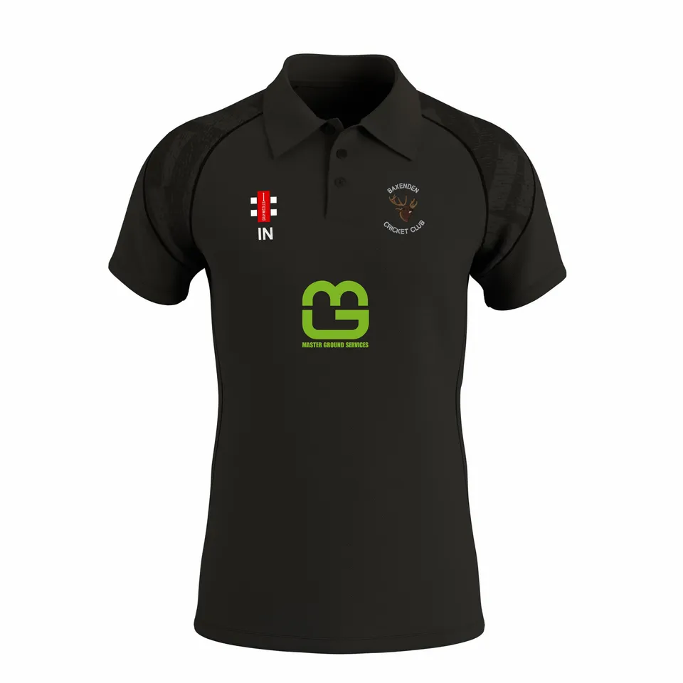 gray-nicolls-baxenden-cc-gts-polo-cricket-manica-corta-nero-senior image 1