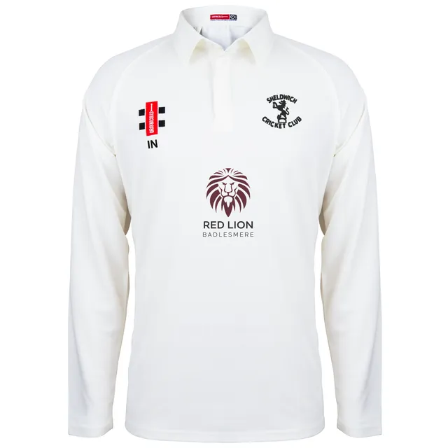 gray-nicolls-sheldwich-cc-matrix-v2-maglia-manica-lunga-junior-avorio image 1