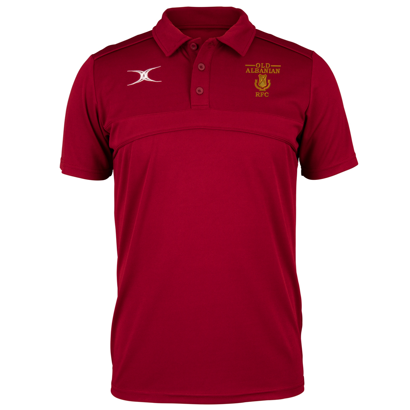 gilbert-rugby-old-albanians-rfc-senior-photon-polo-uomo-granata image 1