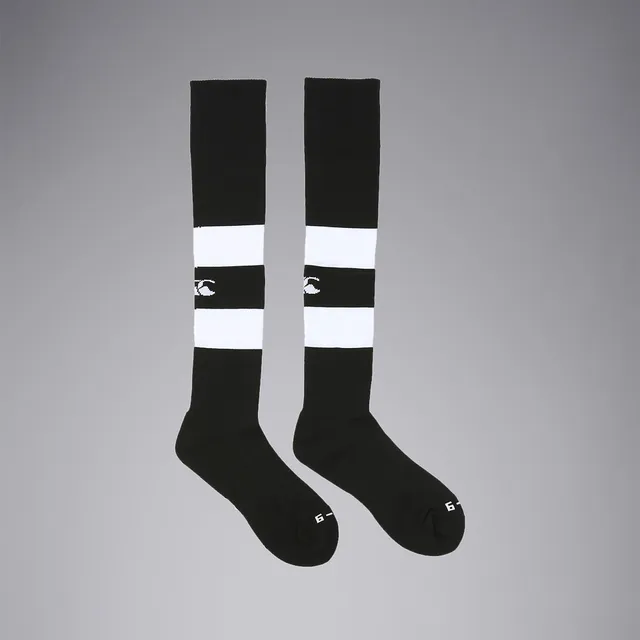 canterbury-club-calzettoni-rugby-unisex-nero-bianco-a-righe image 1