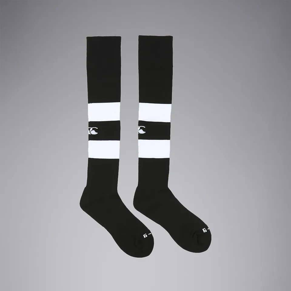 canterbury-club-calzettoni-rugby-unisex-nero-bianco-a-righe image 1