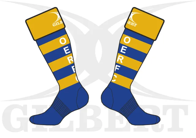 gilbert-rugby-old-elthamians-rfc-calze-match-adulto-blu-giallo-senior image 1