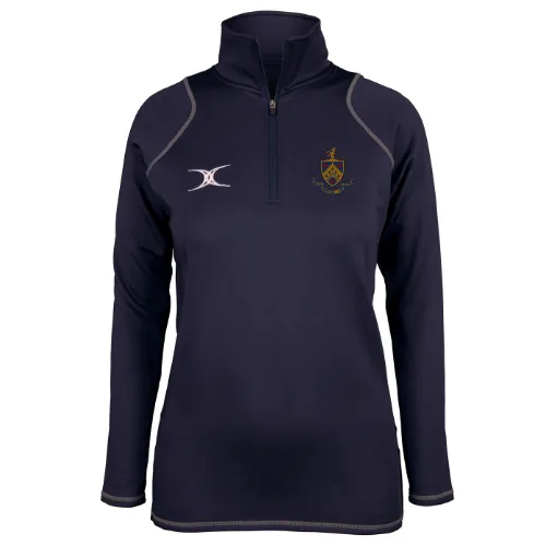 gilbert-rugby-old-crossleyans-rufc-quest-felpa-1-4-zip-donna-blu-navy-scuro image 1