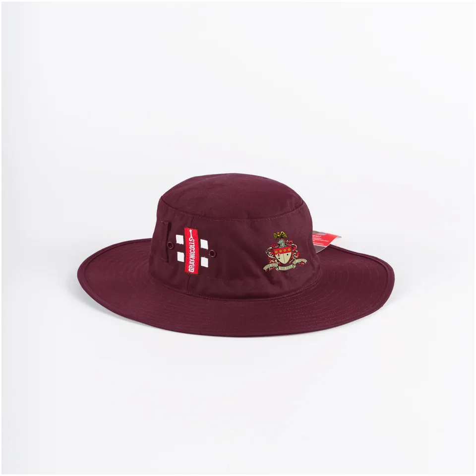 gray-nicolls-sinjun-grammarians-cc-senior-cappello-da-sole-maroon image 1