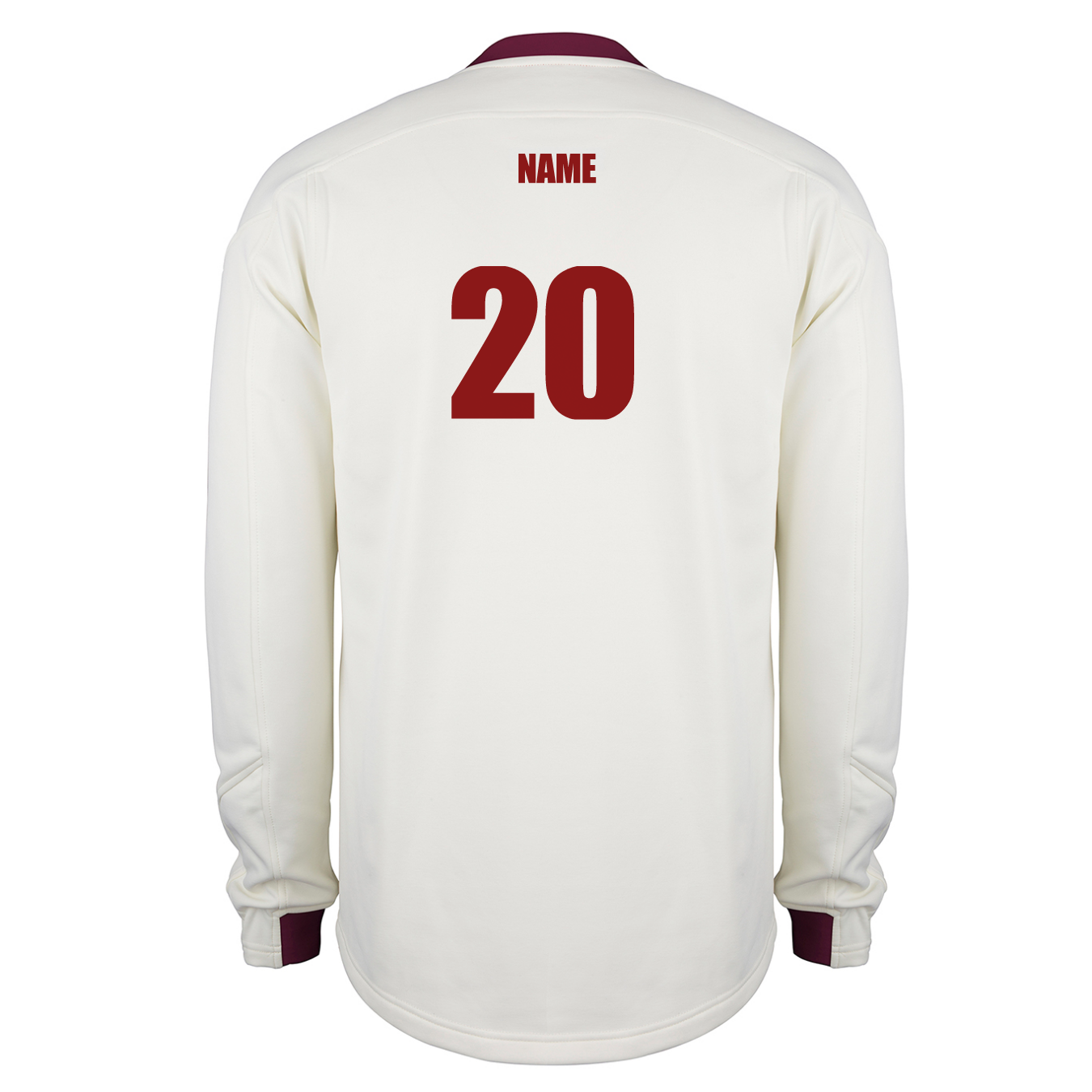 gray-nicolls-lytham-cc-adulto-ivory-maroon-pro-performance-maglione-gara image 2