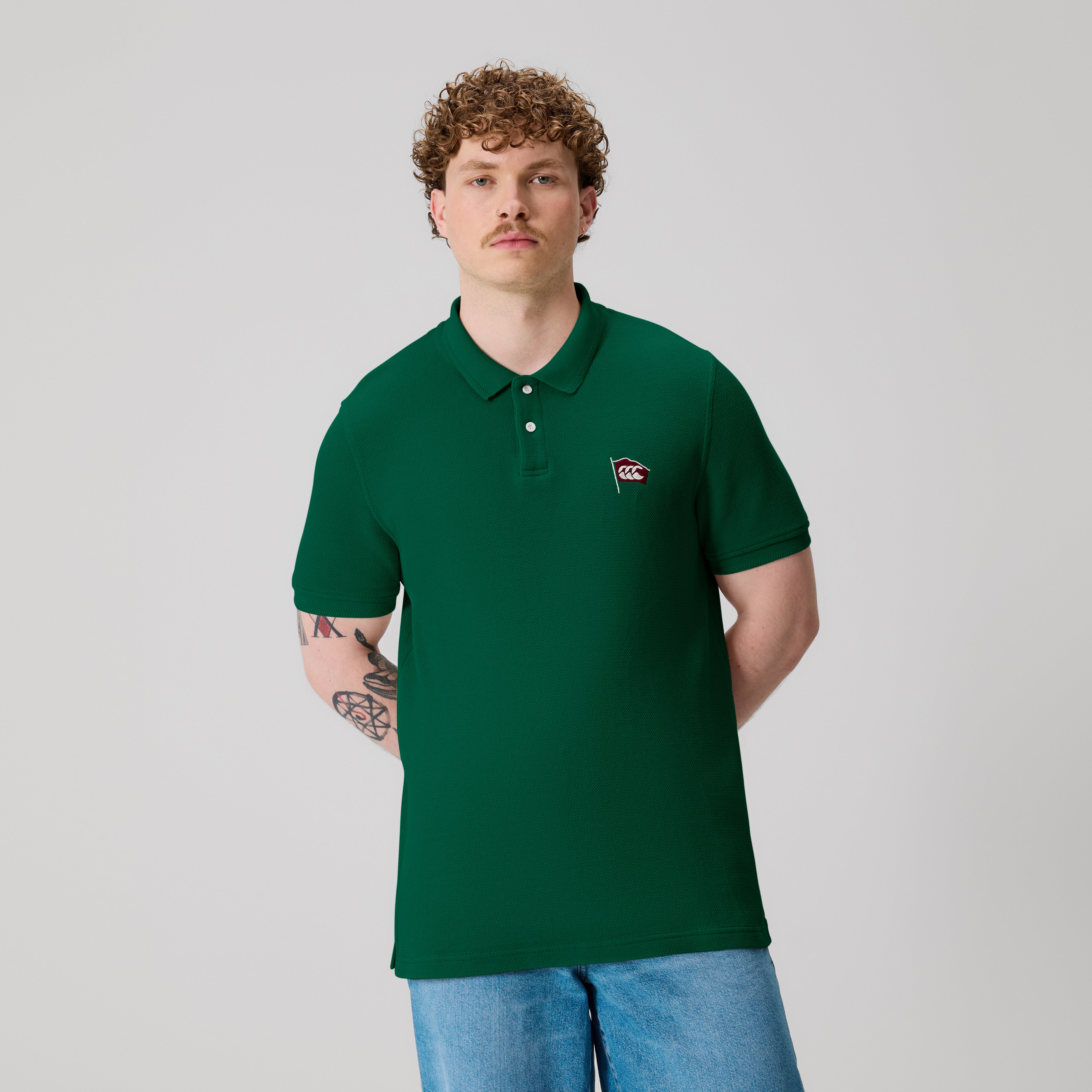 canterbury-mens-classic-polo-green-polo-uomo-verde-scuro image 1