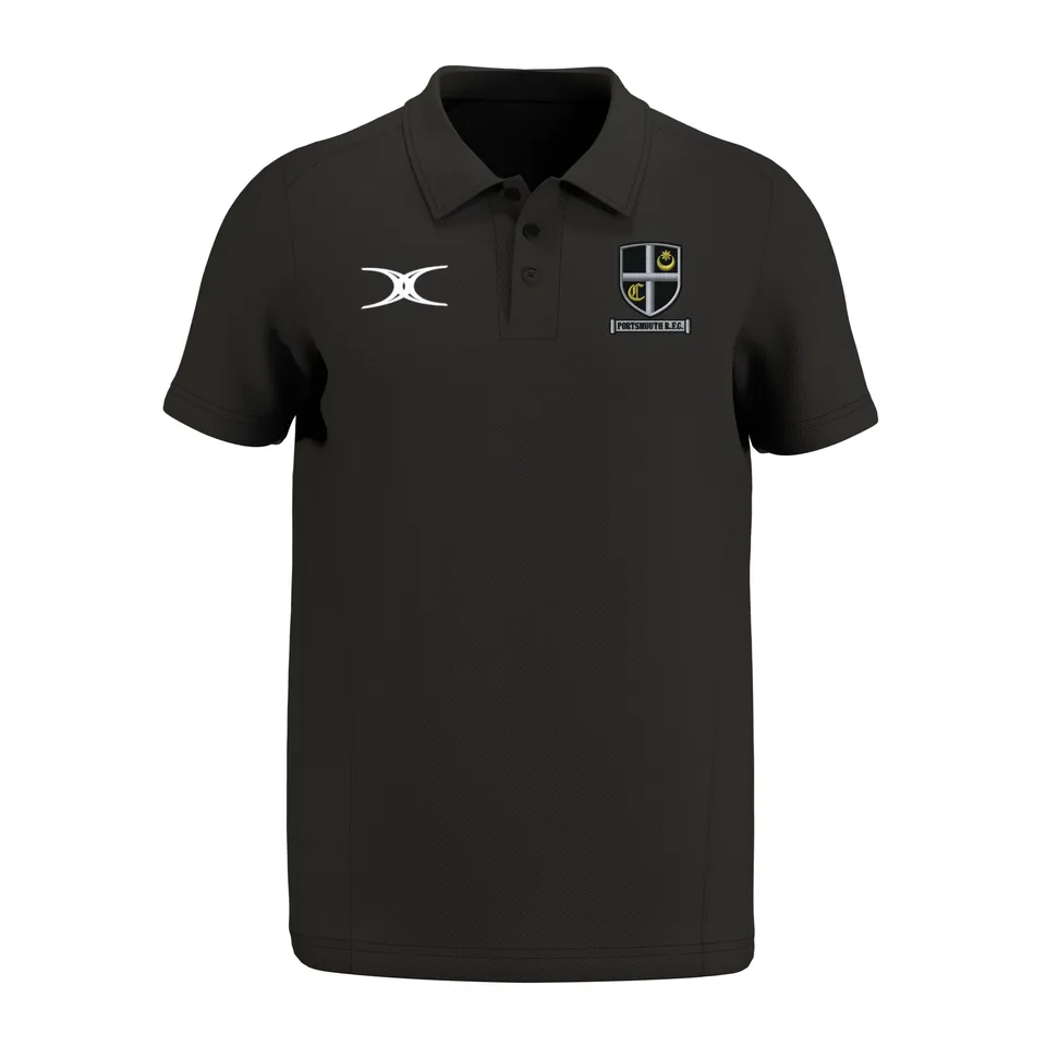 gilbert-rugby-portsmouth-rfc-junior-polo-atom-manica-corta-nero image 1
