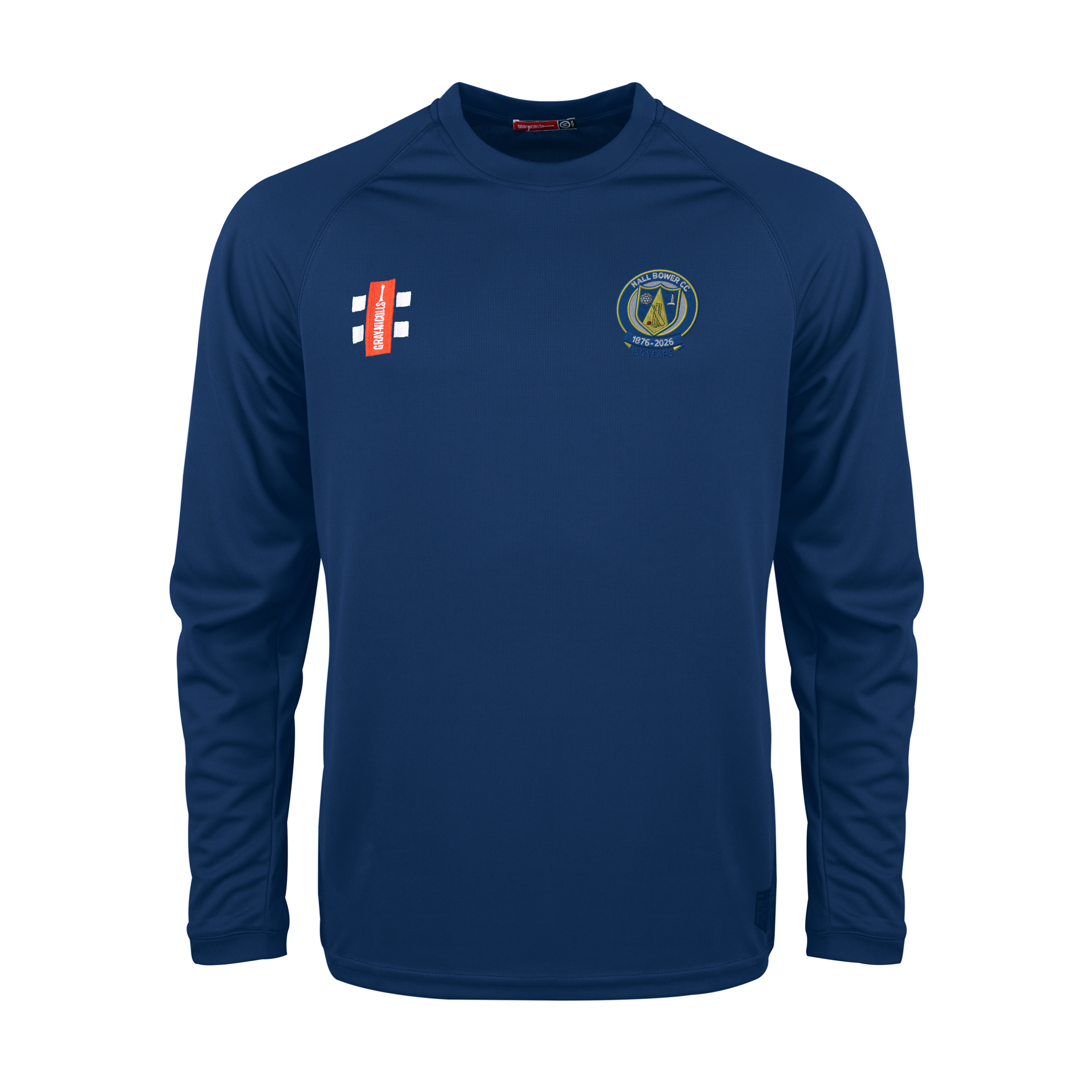 gray-nicolls-matrix-v2-t-shirt-cricket-manica-lunga-senior-navy-hall-bower-cc image 1