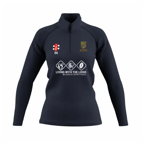 gray-nicolls-gts-pile-1-4-zip-donna-eynsham-cc-blu-navy image 1