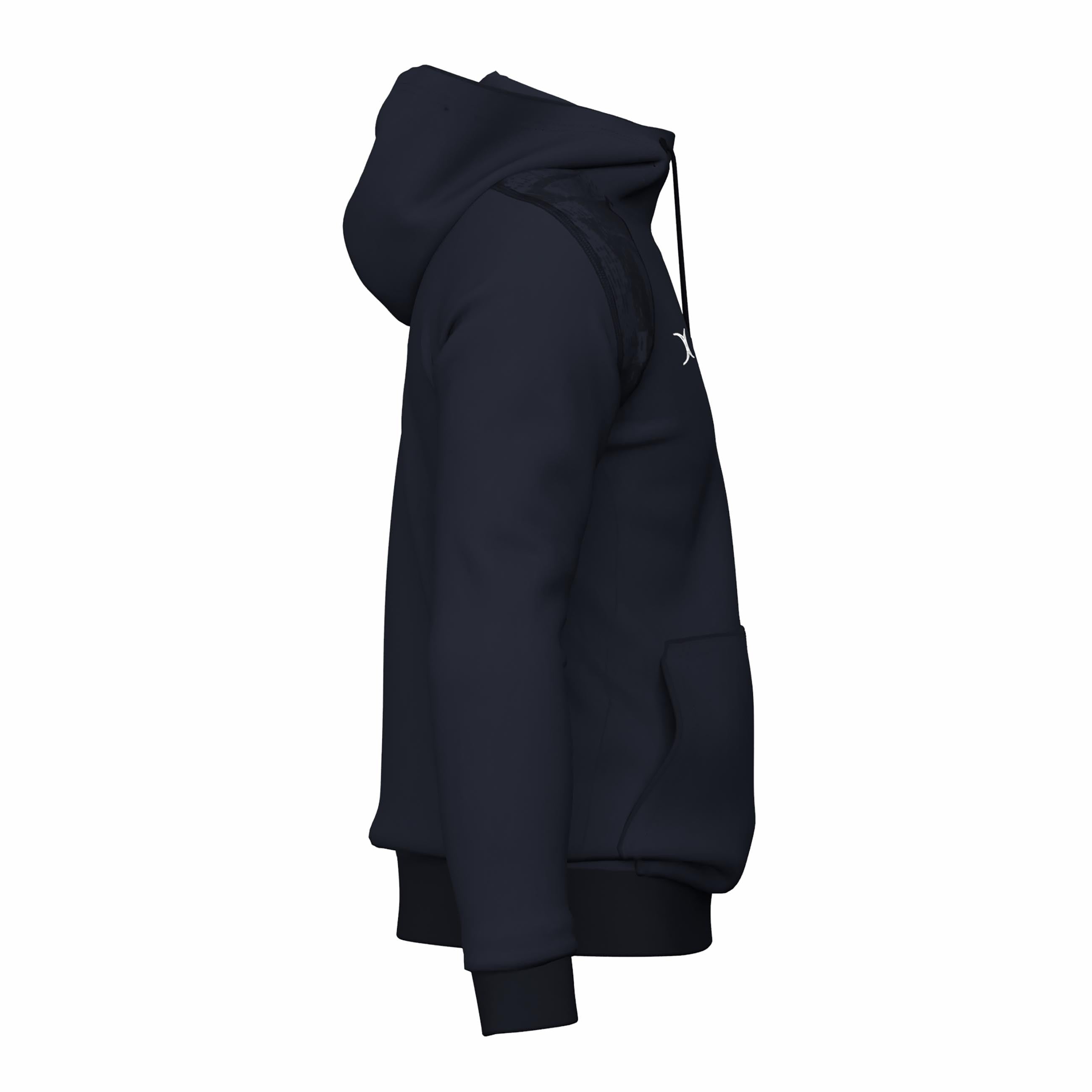 gilbert-rugby-gts-felpa-con-cappuccio-tecnica-uomo-nero-navy-rosso-royal image 2