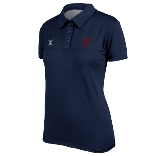 gilbert-rugby-pro-polo-donna-blu-navy-scuro-sidcup-rfc image 1