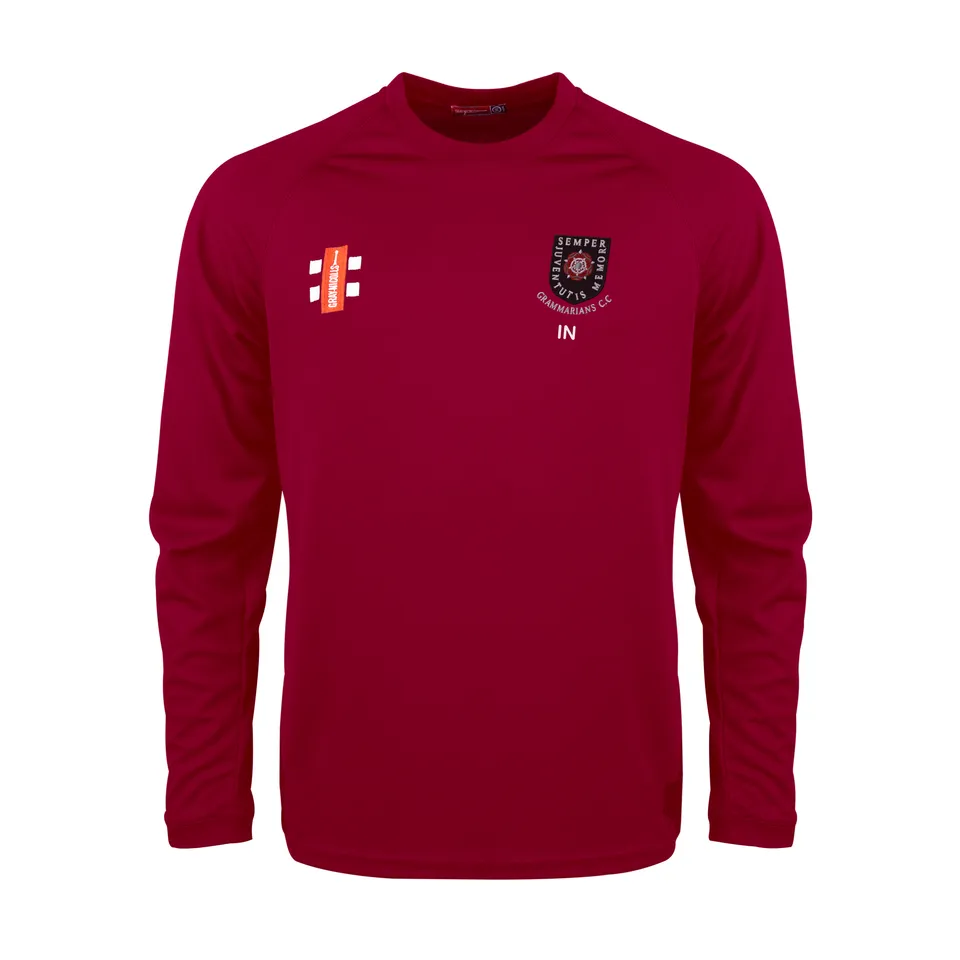 gray-nicolls-matrix-v2-maglia-cricket-manica-lunga-junior-wellingborough-old-gra image 1
