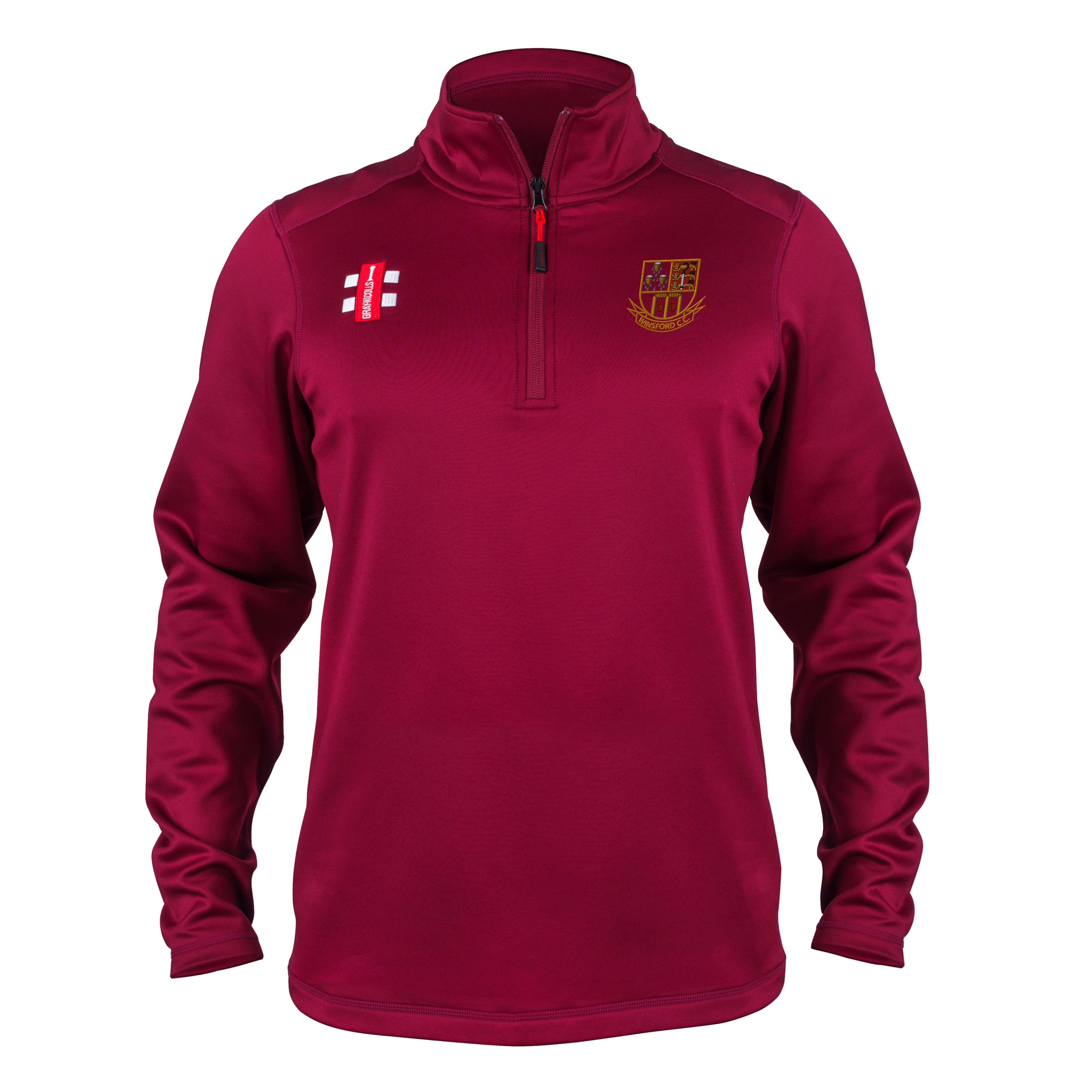 gray-nicolls-winsford-cc-storm-fleece-cricket-junior-bordeaux image 1
