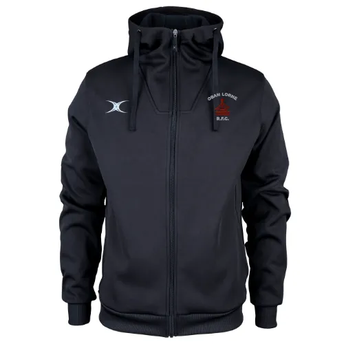 gilbert-rugby-oban-lorne-rfc-senior-pro-felpa-con-cappuccio-uomo-nera image 1
