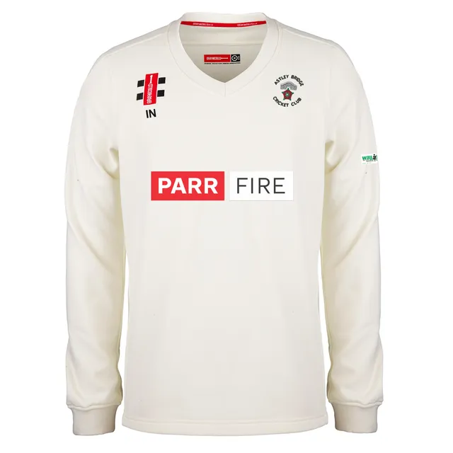 gray-nicolls-astley-bridge-junior-pro-performance-maglione-da-gara-avorio image 1