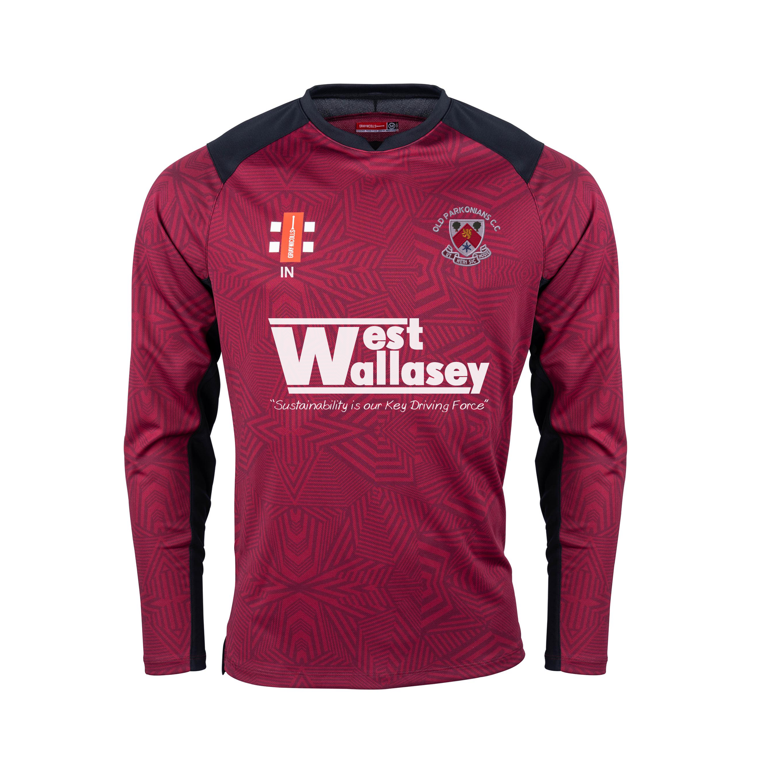 gray-nicolls-old-parkonians-cc-junior-pro-performance-t20-maglia-cricket-manica- image 1