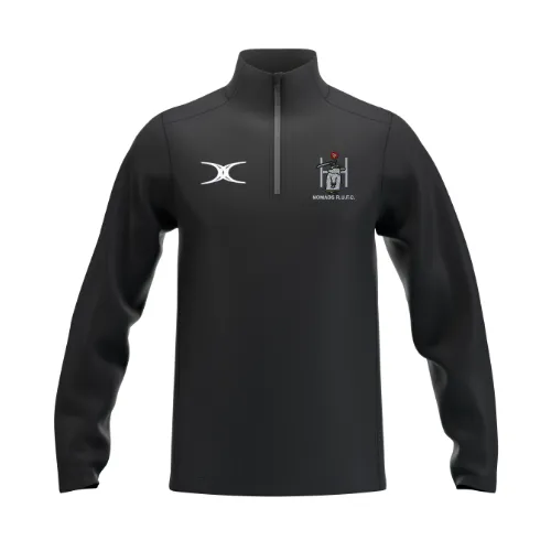 gilbert-rugby-southern-nomads-rufc-junior-felpa-fleece-atom-1-4-zip-nera image 1