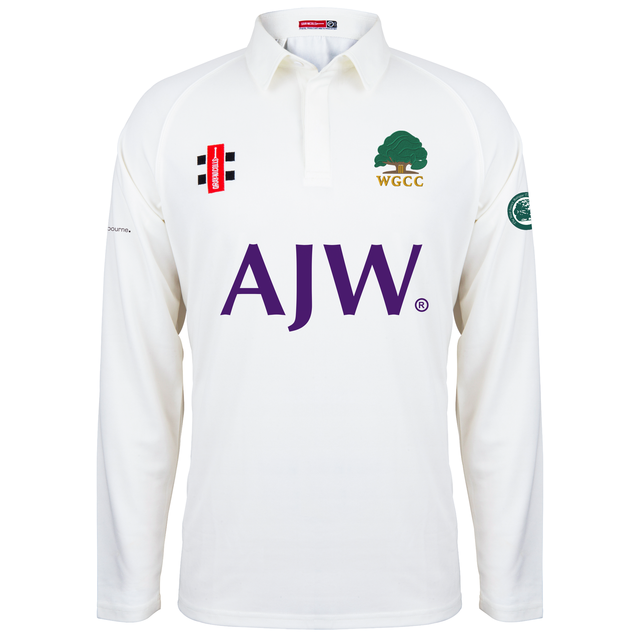 gray-nicolls-wisborough-green-cc-junior-matrix-v2-maglia-cricket-manica-lunga-av image 1