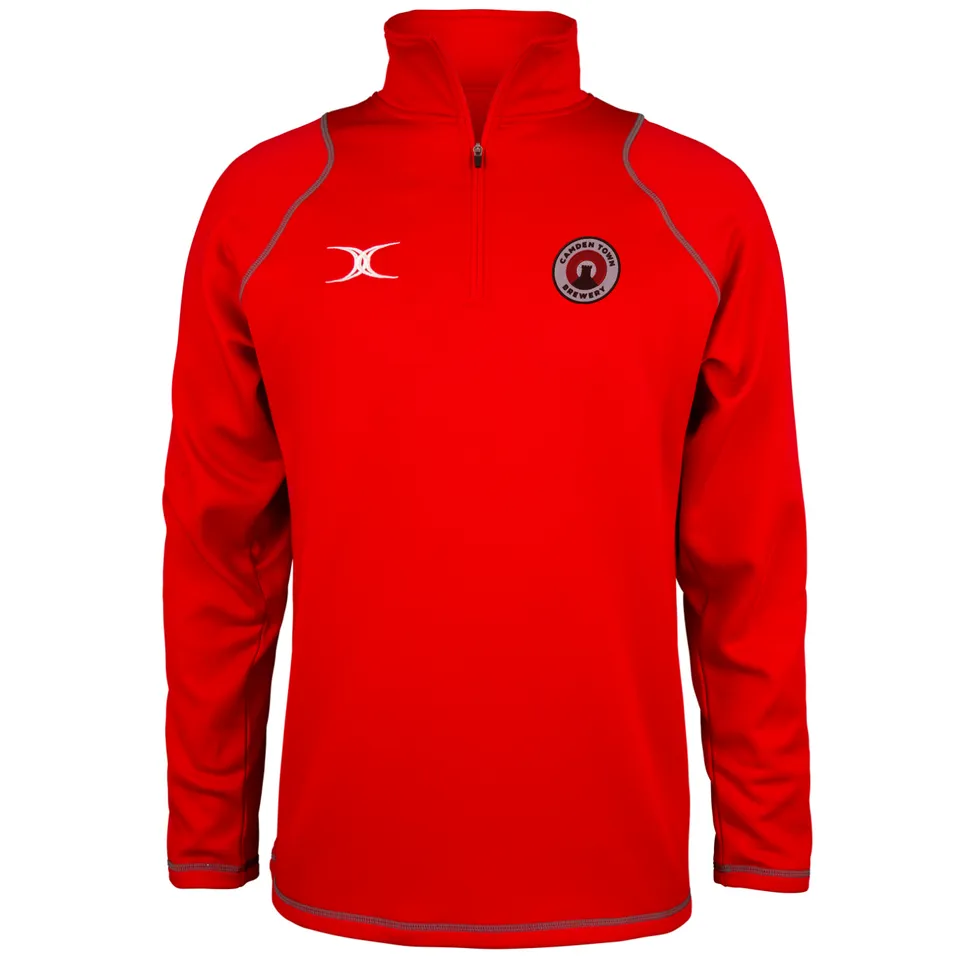 gilbert-rugby-camden-town-brewery-junior-quest-felpa-1-4-zip-rosso image 1