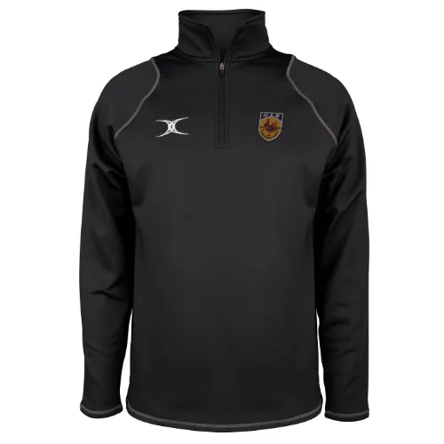 gilbert-rugby-harrogate-rufc-quest-pile-1-4-zip-uomo-nero image 1