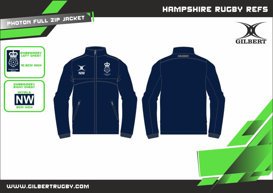 gilbert-rugby-hampshire-referees-photon-giacca-full-zip-uomo-blu-navy-adulto image 2