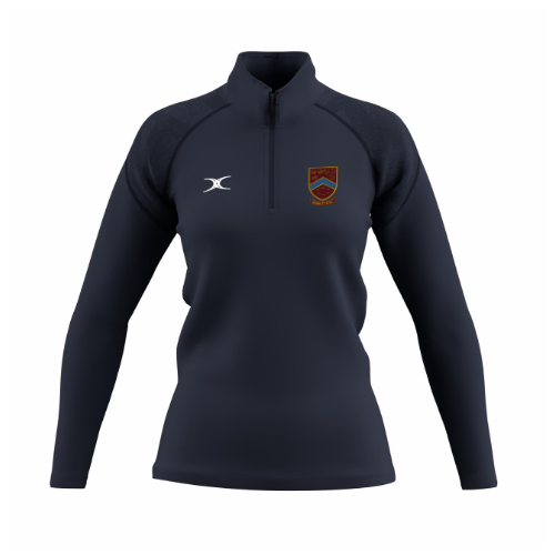 gilbert-rugby-crawley-rfc-pile-gts-1-4-zip-donna-blu-navy-scuro image 1