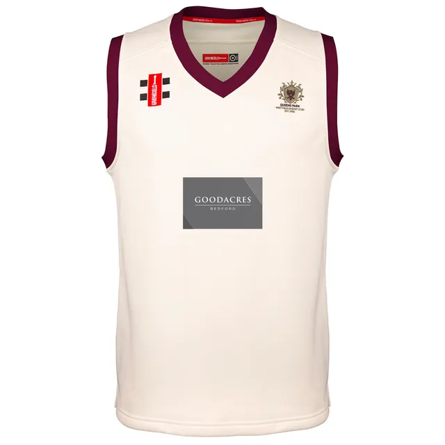 gray-nicolls-queens-park-westfield-bambino-slipover-pro-performance-avorio-borde image 1