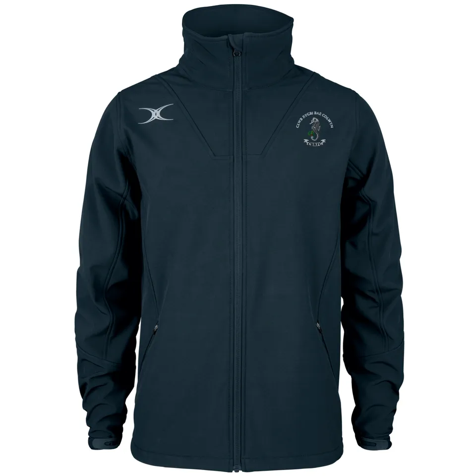 gilbert-rugby-colwyn-bay-rfc-pro-soft-shell-giacca-uomo-full-zip-blu-scuro image 1