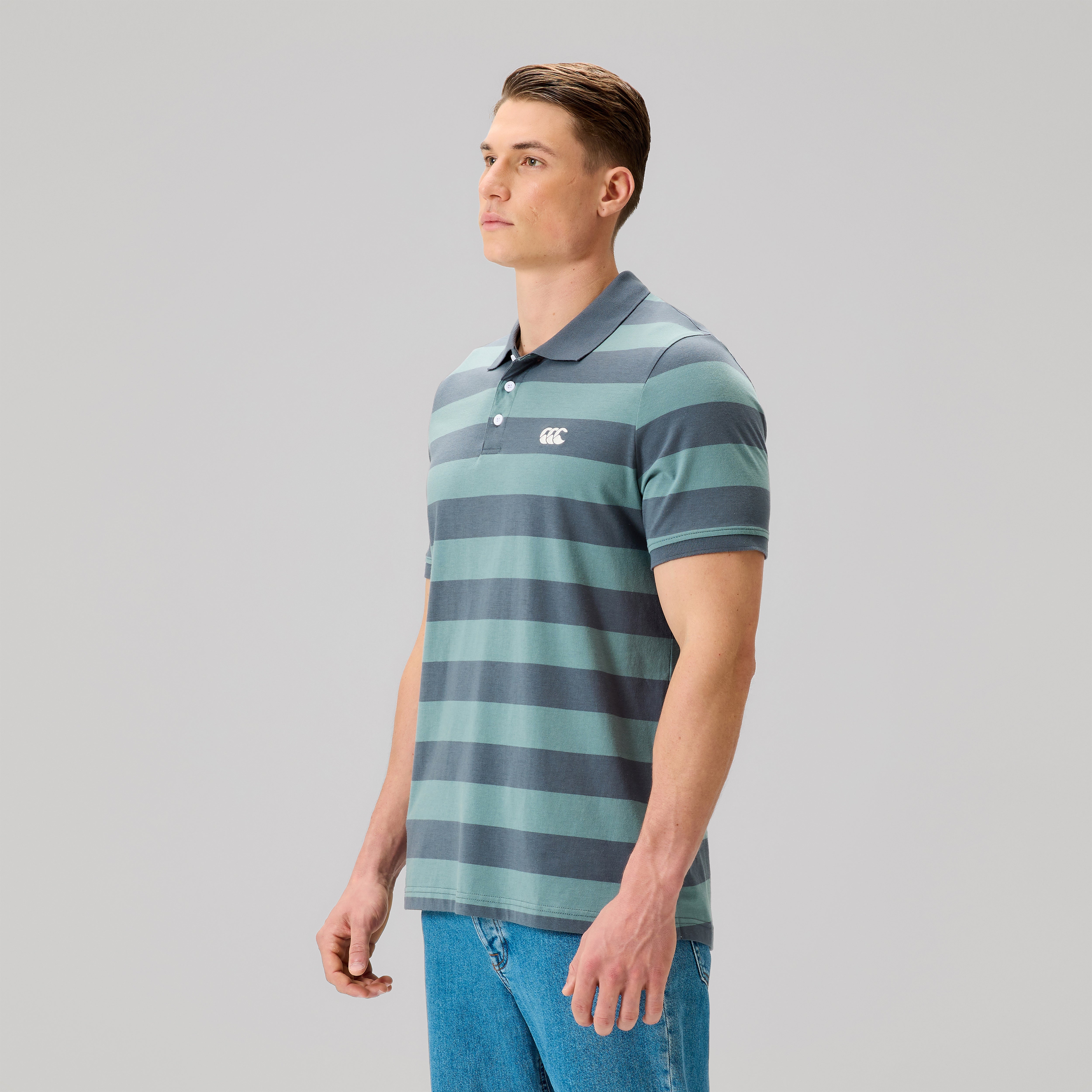 canterbury-fundamentals-polo-riga-uomo-grigia image 4