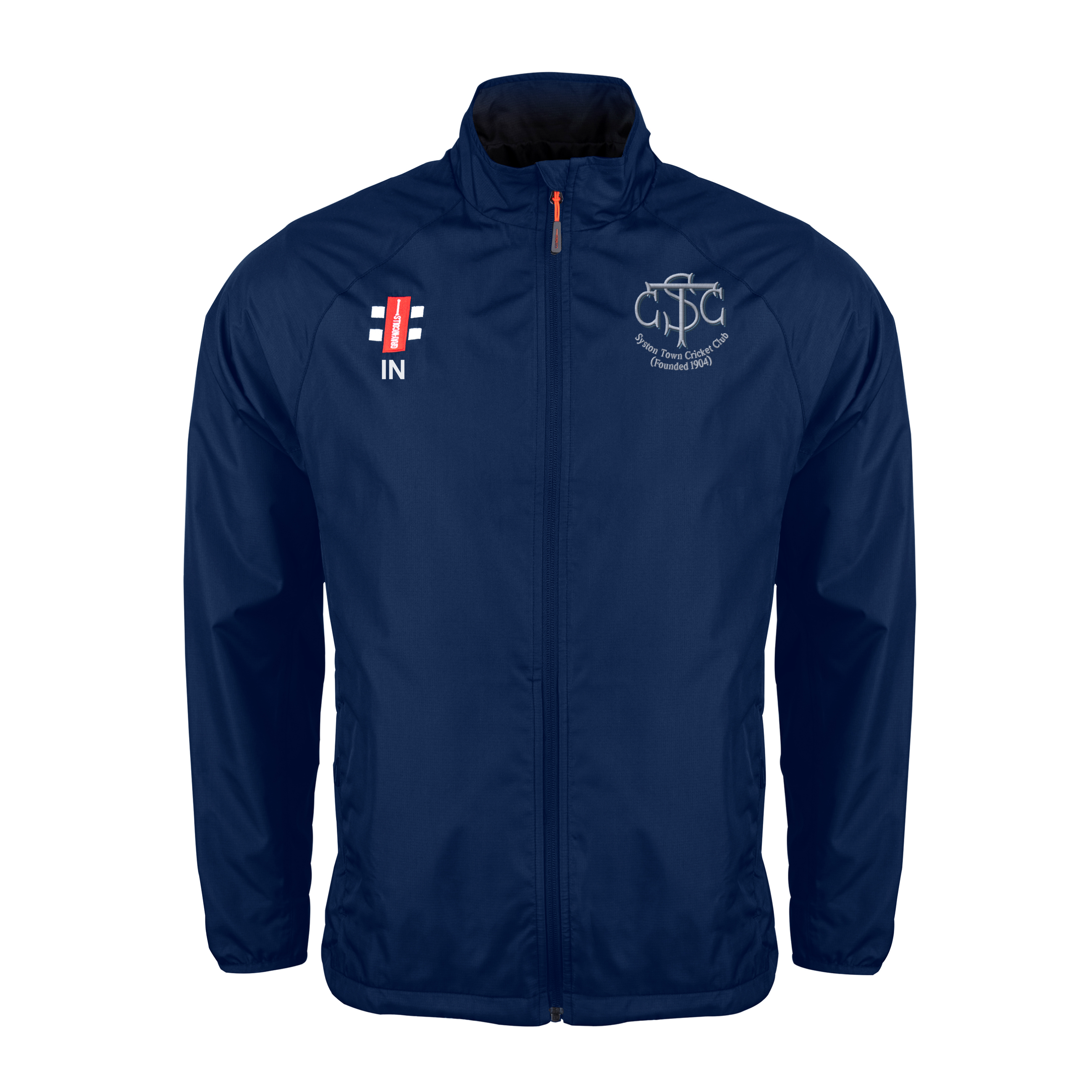 gray-nicolls-syston-town-cc-junior-navy-velocity-rain-jacket-giacca-antipioggia image 1