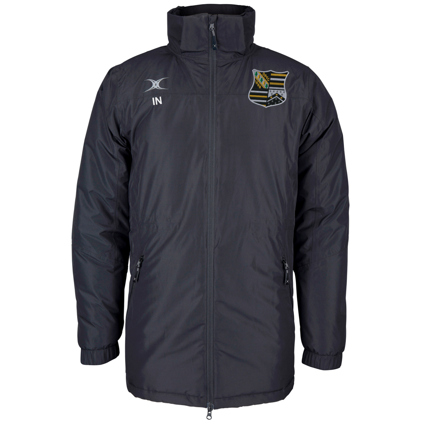 gilbert-rugby-oadby-wyggestonians-rfc-giacca-pro-all-weather-senior-nera image 1