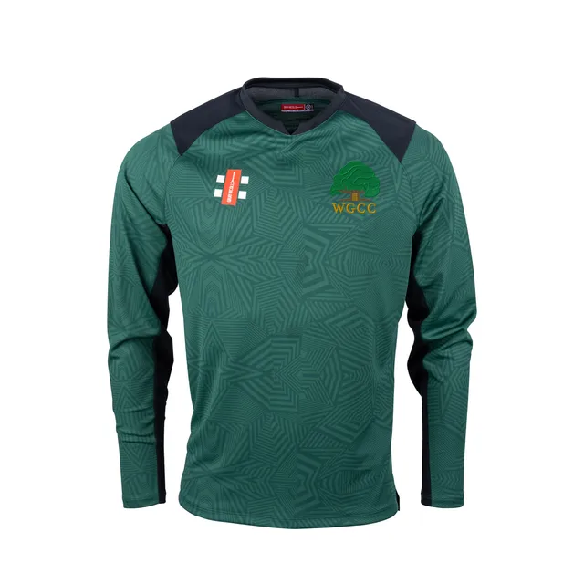 gray-nicolls-wisborough-green-cc-pro-t20-maglia-manica-lunga-senior-verde-nero image 1