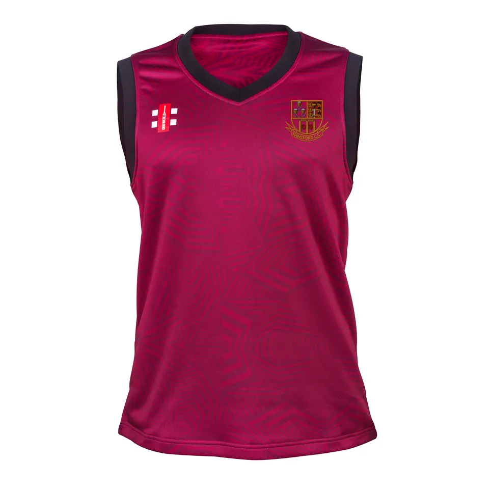 gray-nicolls-winsford-cricket-club-pro-t20-slipover-junior-marrone image 1
