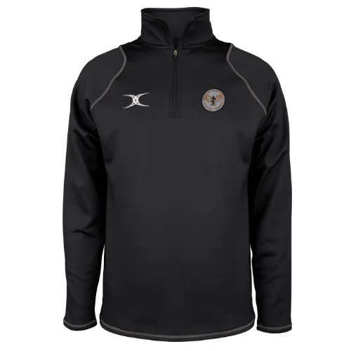 gilbert-rugby-nottingham-medics-tennis-quest-pile-1-4-zip-nero-uomo-senior image 1