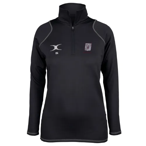 gilbert-rugby-surrey-rugby-donna-quest-pile-1-4-zip-nero image 1