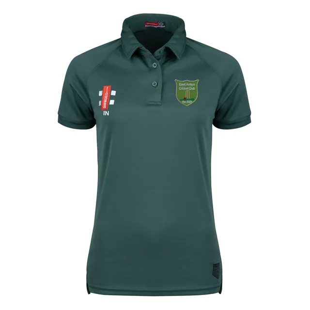 gray-nicolls-matrix-v2-polo-cricket-donna-east-anton-cc-verde-manica-corta image 1