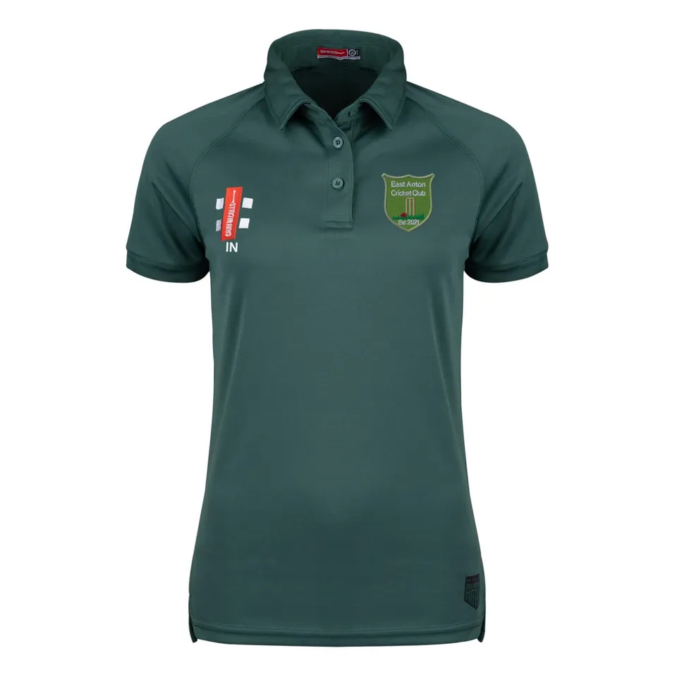 gray-nicolls-matrix-v2-polo-cricket-donna-east-anton-cc-verde-manica-corta image 1