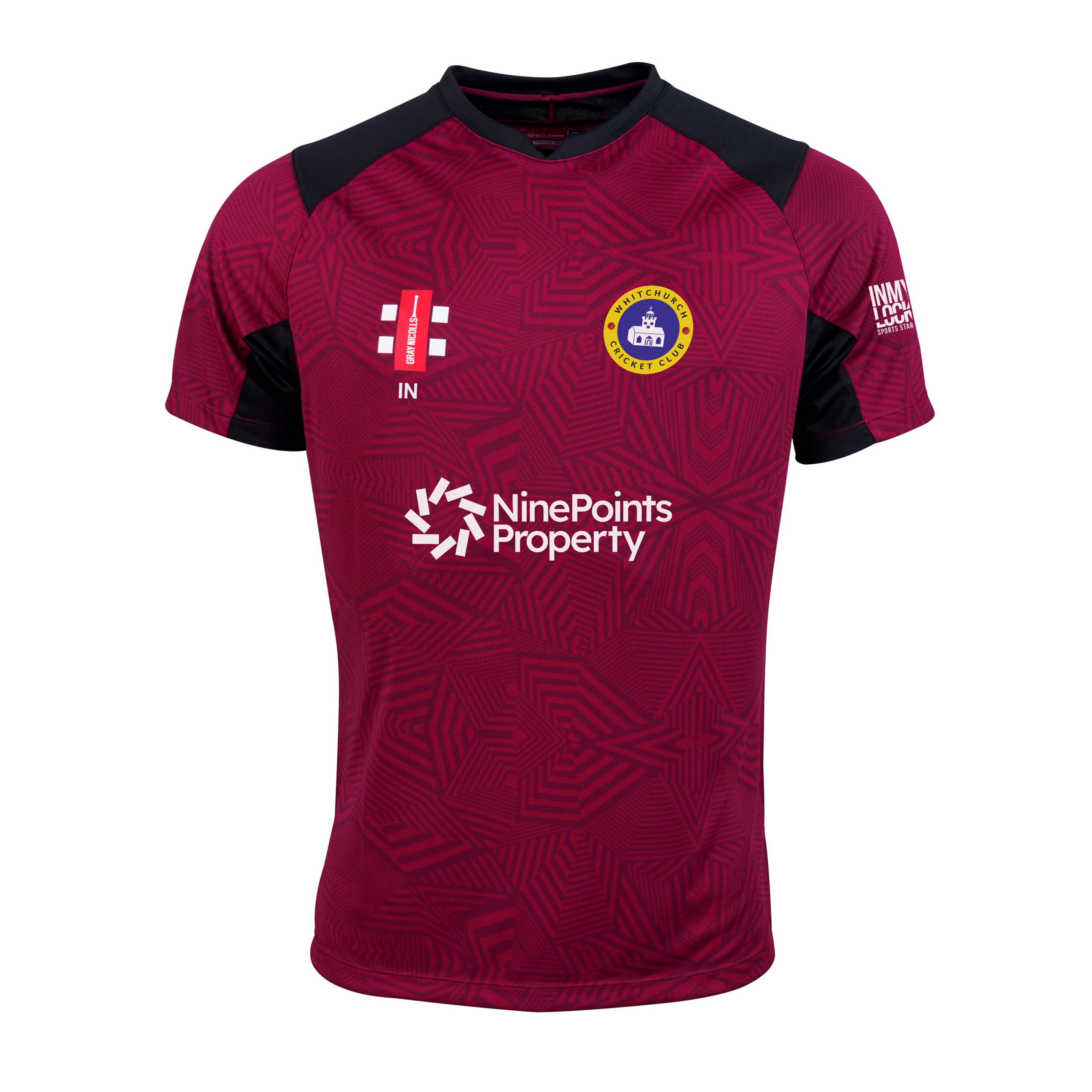 gray-nicolls-whitchurch-cc-pro-t20-maglia-manica-corta-junior-bordeaux-nero image 1