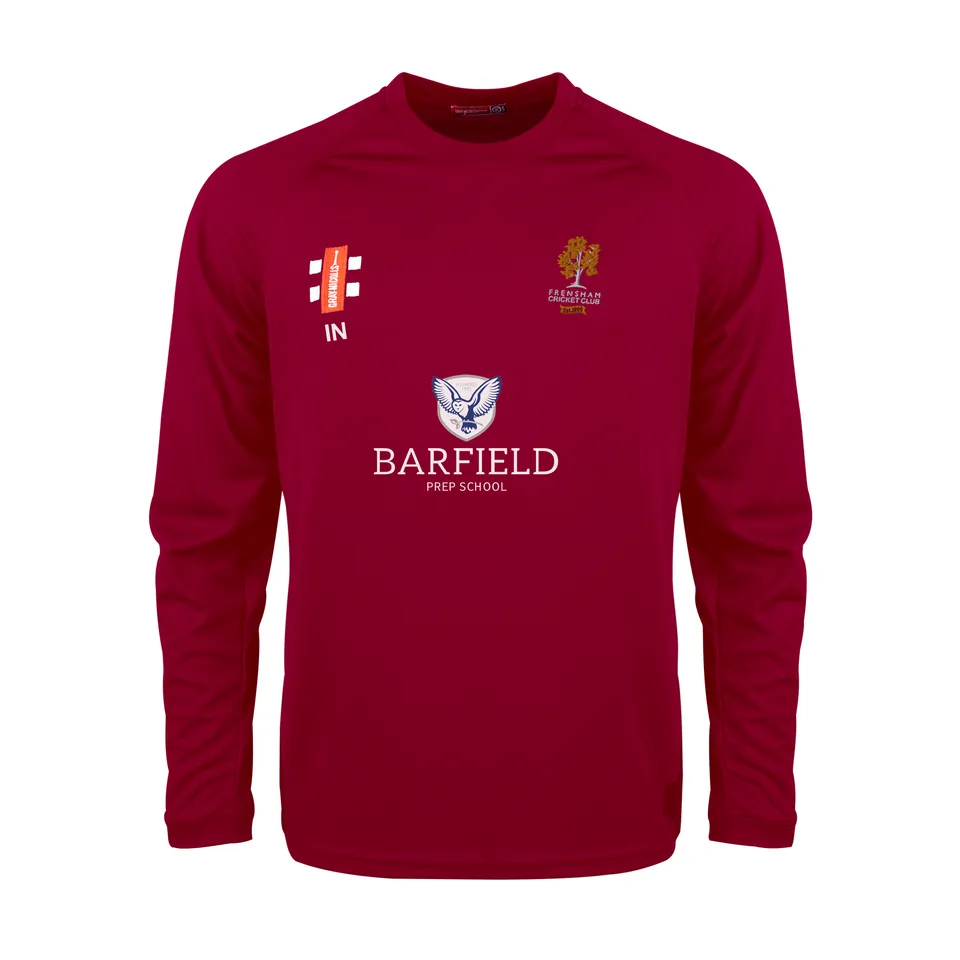 gray-nicolls-frensham-cc-junior-maglia-manica-lunga-matrix-v2-bordeaux image 1