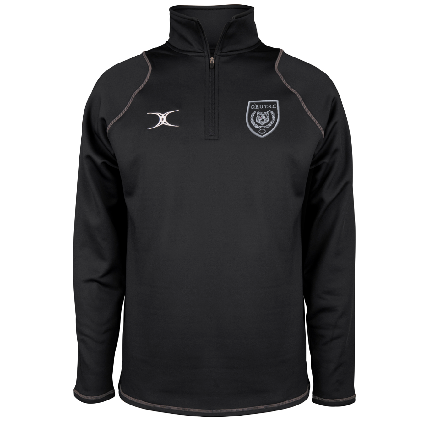 gilbert-rugby-oxford-brooks-university-trc-uomo-pile-quest-1-4-zip-nero image 1