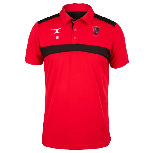gilbert-rugby-photon-polo-bimbo-old-brodleians-rufc-rosso-nero-con-iniziali image 1