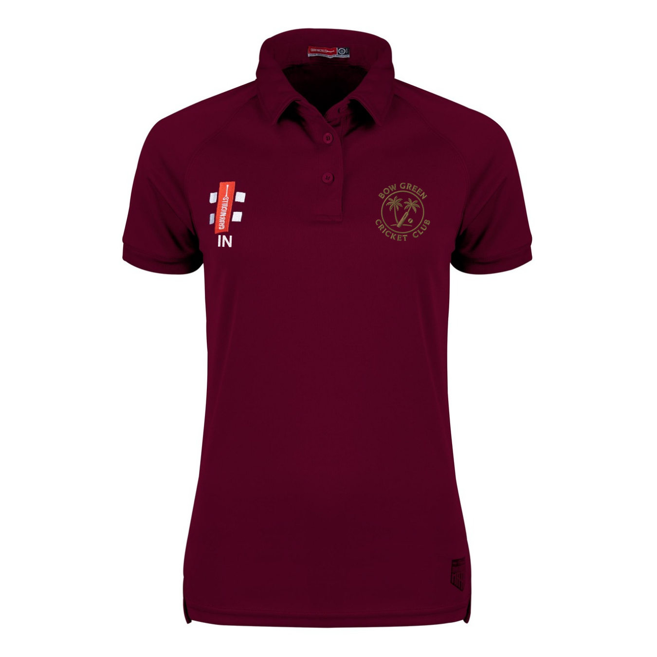gray-nicolls-bow-green-cc-donna-matrix-v2-polo-s-s-bordeaux image 1