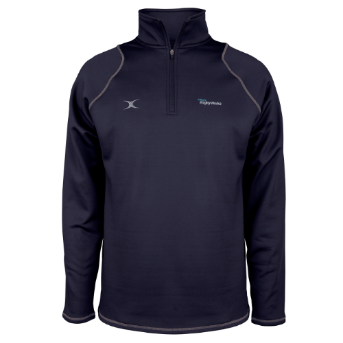 gilbert-rugby-quest-ii-pile-donna-1-4-zip-dallaglio-rugby-works-blu-navy-scuro image 1