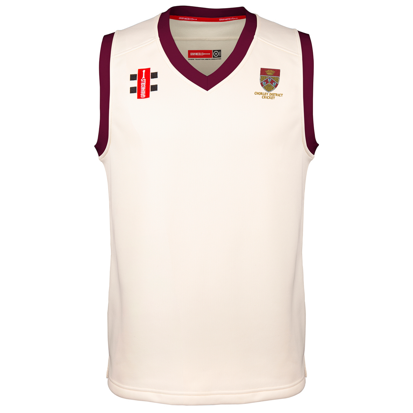 gray-nicolls-pro-performance-slipover-match-senior-chorley-district-cc-ivory-mar image 1