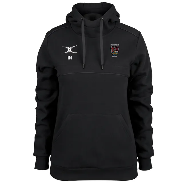 gilbert-rugby-felixstowe-rfc-felpa-hoodie-photon-donna-nero image 1