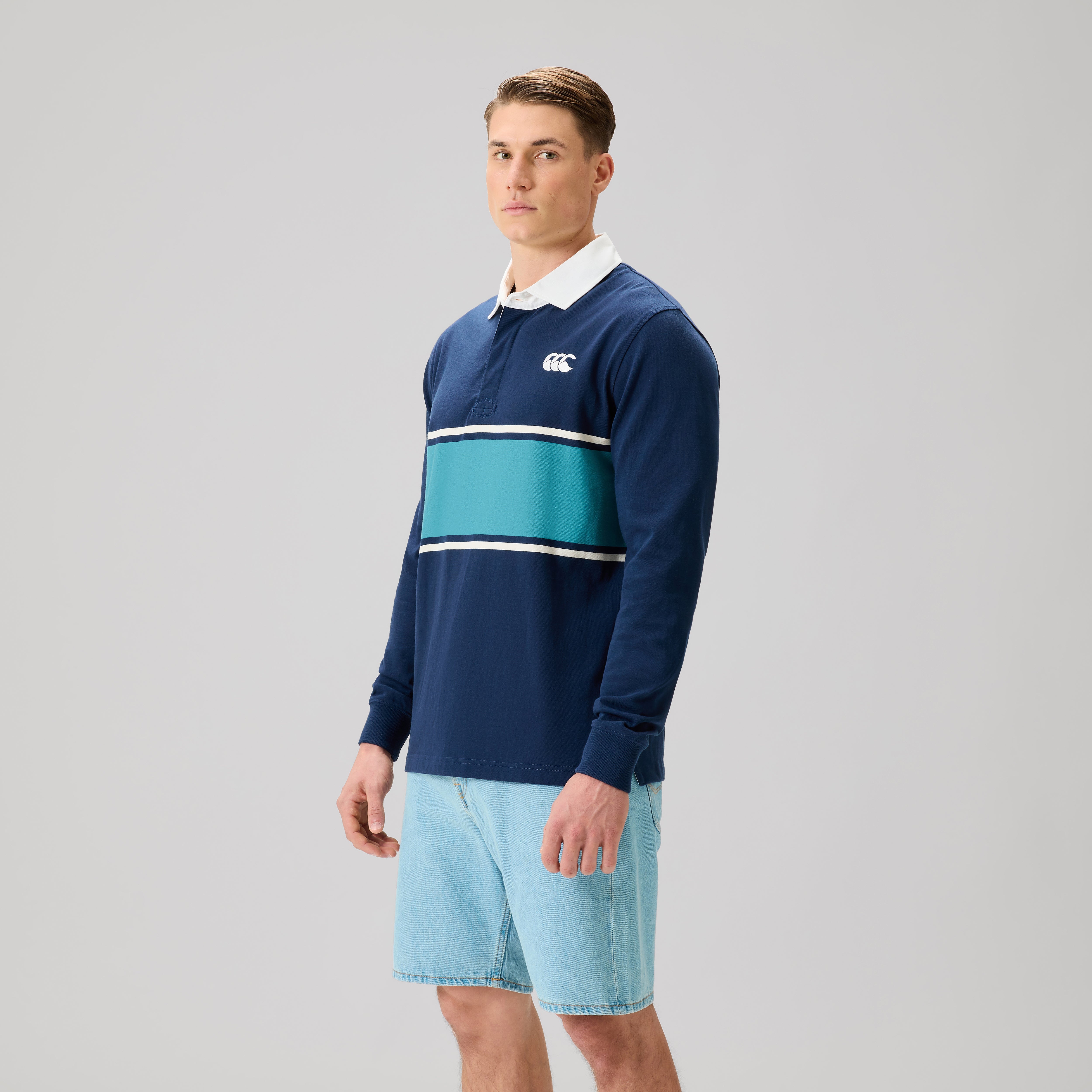 canterbury-fundamentals-stripe-rugby-jersey-uomo-maglia-rugby-blu image 3